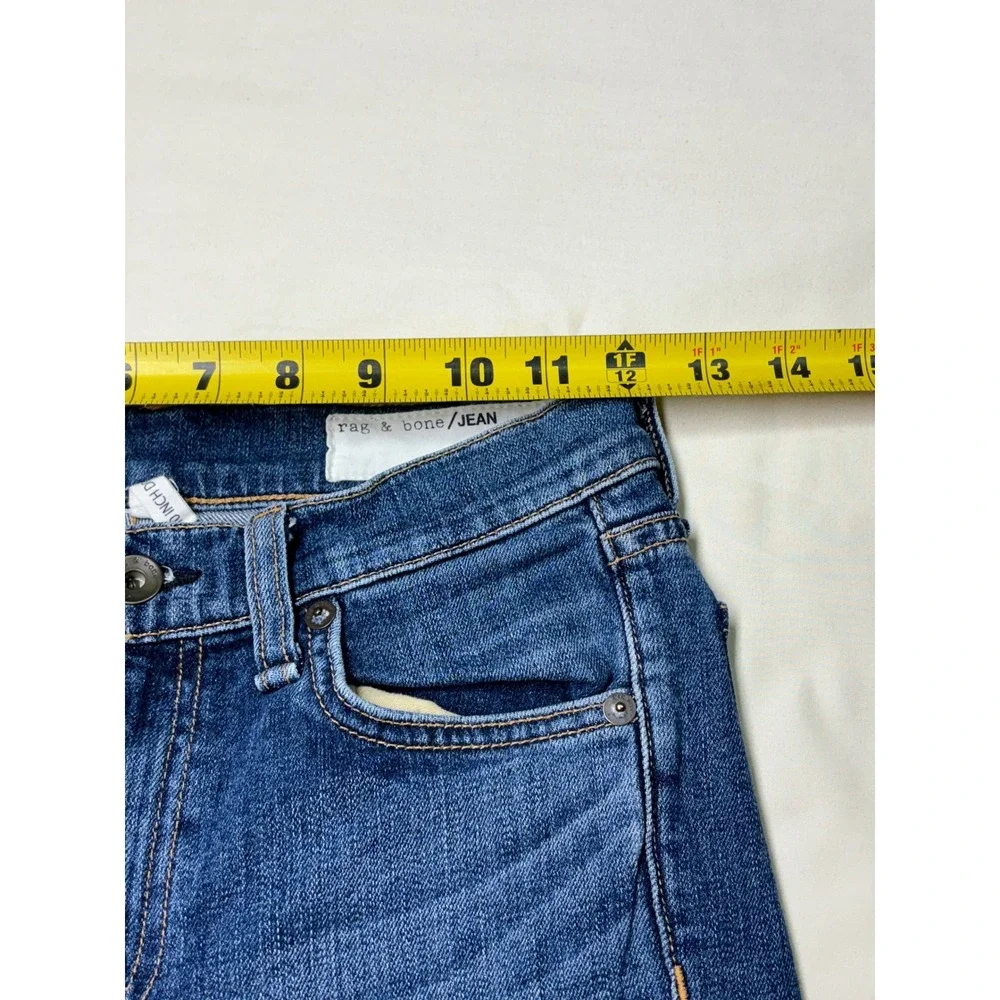 Rag & Bone‎ Denim Jeans Size 24 Bainbridge Wash Distressed Hem